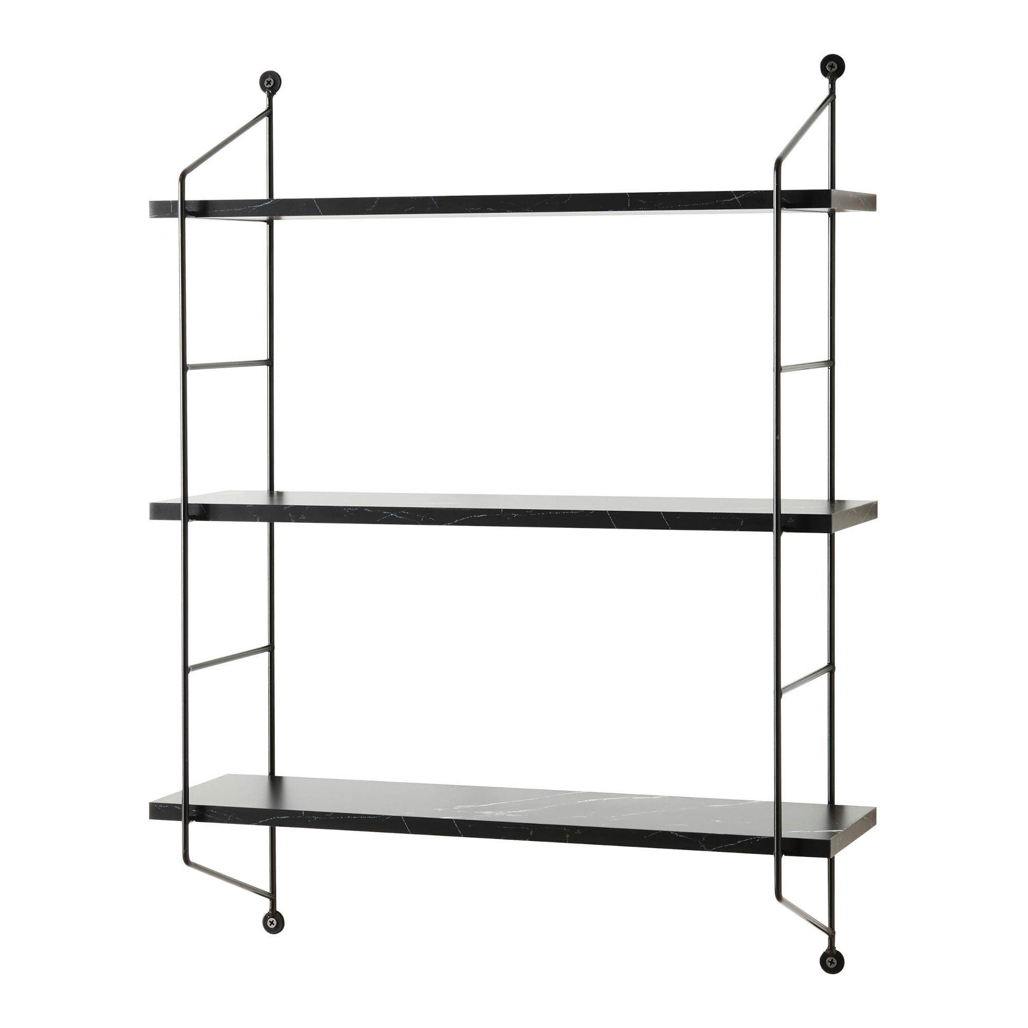 WANDREGAL Ösel - Schwarz, Metall (48/63.5/15cm) - [en.casa]