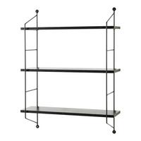 WANDREGAL Ösel - Schwarz, Metall (48/63.5/15cm) - [en.casa]
