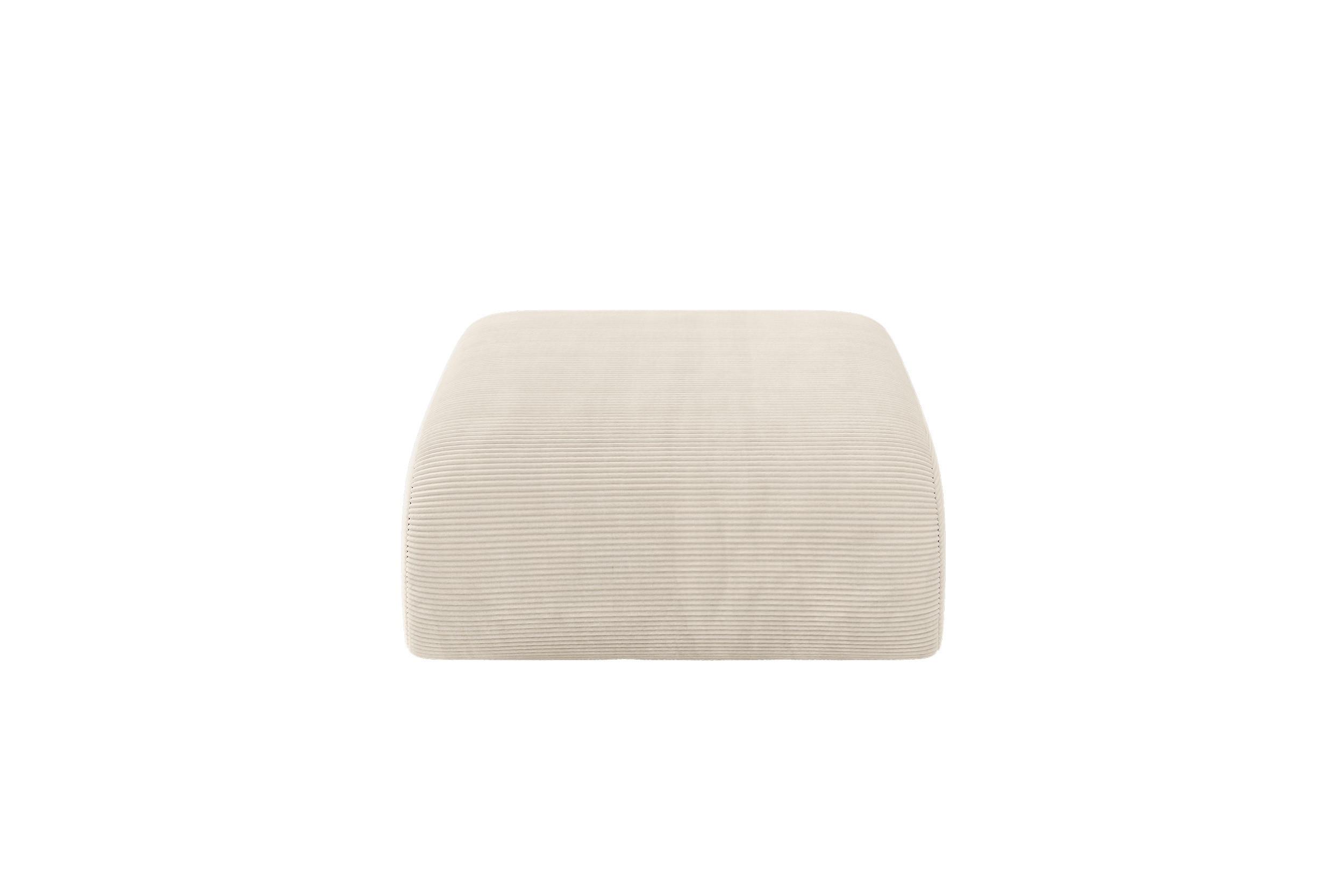 POUF MIRA-PUF 91x89x40 Beige cm Cord Modular Sitzhocker - Sandfarben/Beige, Holzwerkstoff/Kunststoff (91/40/89cm) - ALTDECOR