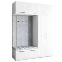 GARDEROBENSCHRANK REMA 180/240/60 cm Modern Weiß - Hellgrau/Weiß, Holzwerkstoff (180/240/60cm) - MASSENO