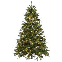 WEIHNACHTSBAUM 210 cm Grün Fiddle - Grün, Kunststoff (210cm) - Beliani