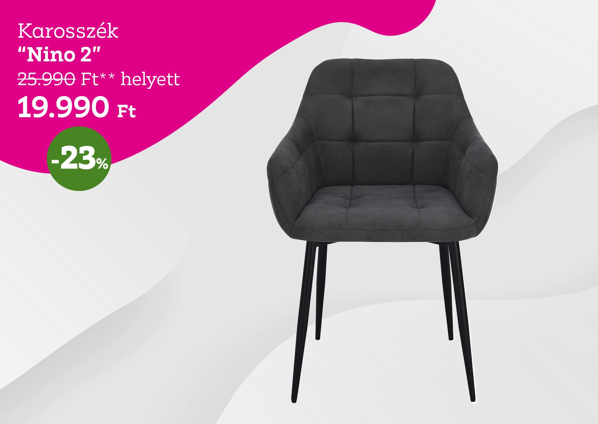 Karosszék Nino 2 25990 Forint helyett 19990 Forint, kedvezmény mértéke 23%