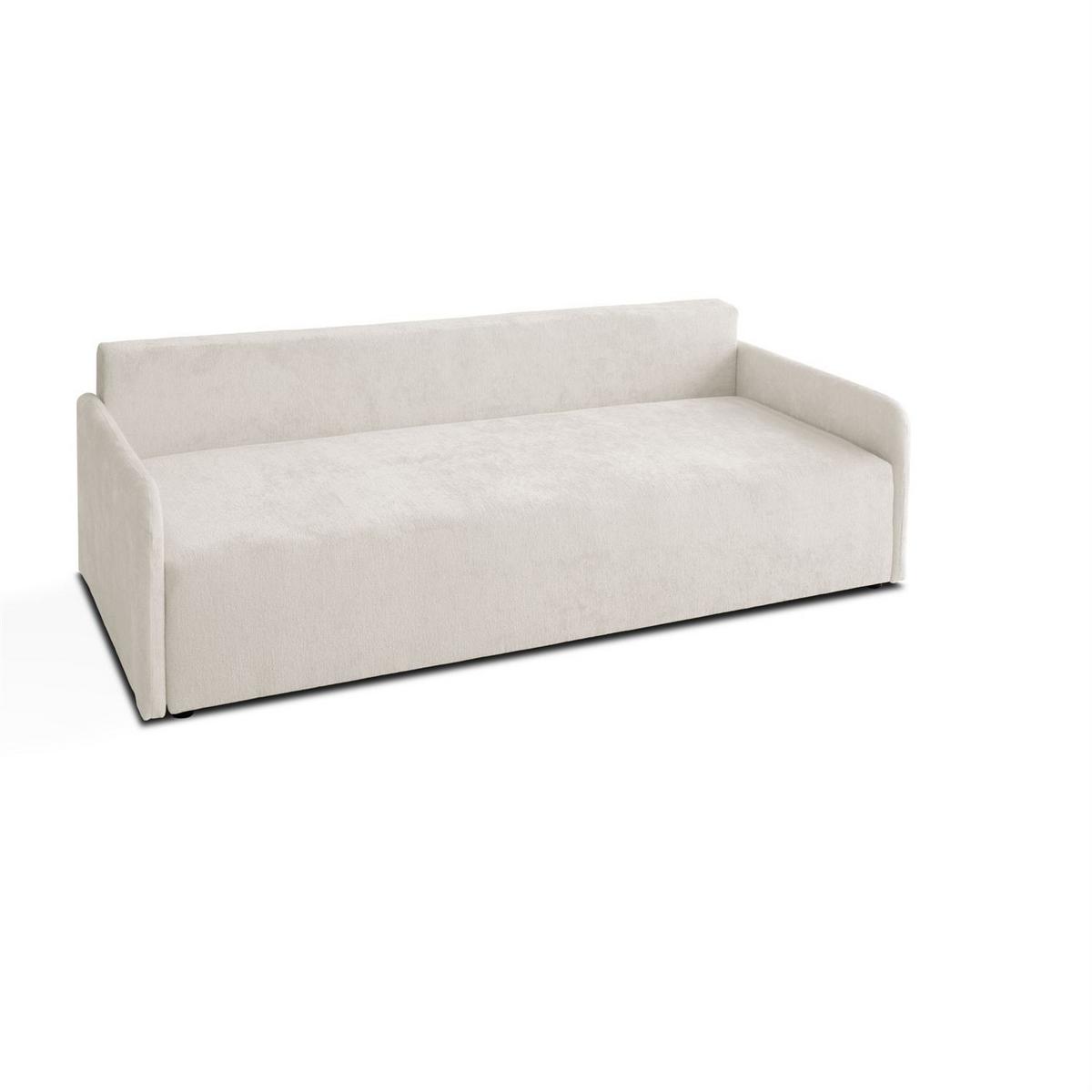 SOFA NUBO mit Schlaffunktion und Bettkasten Harmony 01 - Beige, Textil (205/91/86cm) - Lookway