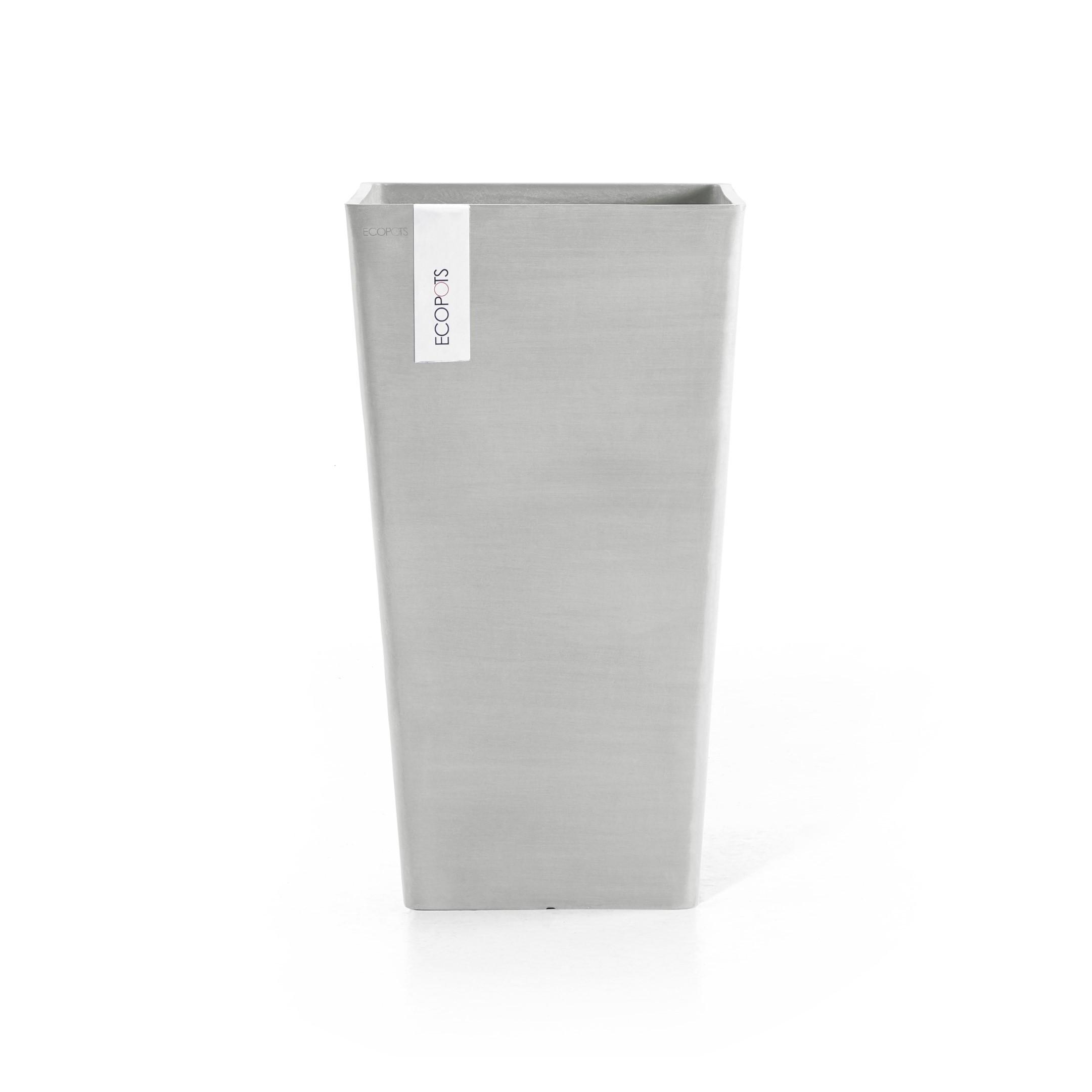 BLUMENTOPF Rotterdam Mid High 31/31/56,5 cm Hellgrau - Hellgrau, Kunststoff (31/56.5cm) - Ecopots