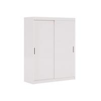 SCHWEBETÜRENSCHRANK TELA 100/205/60cm 2-türig Weiß - Weiß, Holzwerkstoff (100/205/60cm) - MASSENO
