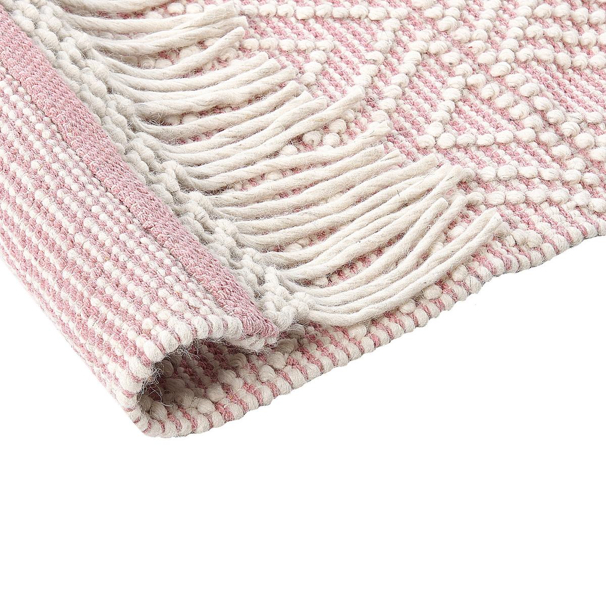 KURZFLOR-TEPPICH Adana 230/160 cm - Pink, Textil (160/230cm) - Beliani