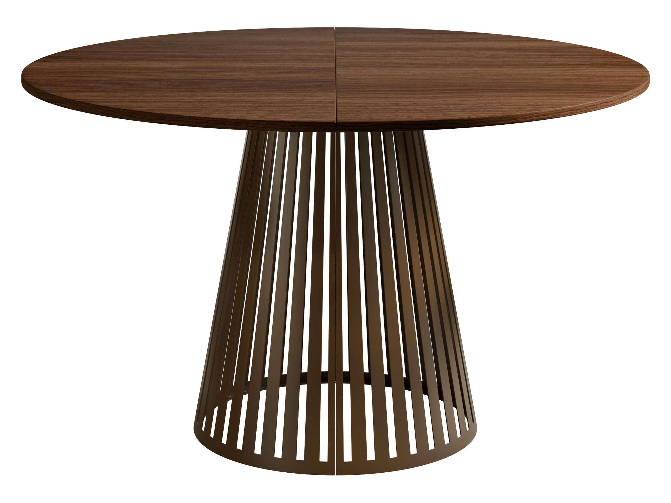 ESSTISCH ausziehbar Cone Braun 100 - Nussbaumfarben/Braun, Holzwerkstoff/Metall (100/100/76cm) - MIRJAN24