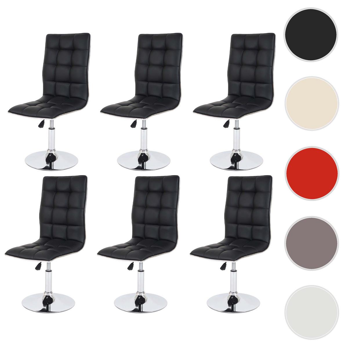 ESSZIMMERSTUHL Schwarz 6er-Set - Schwarz, Textil (43/103/54cm) - MCW