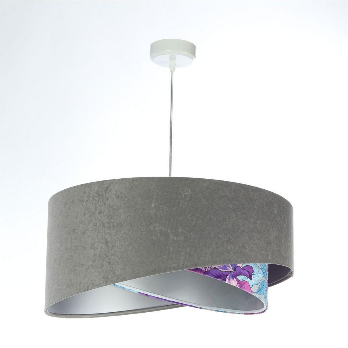 HÄNGELEUCHTE Grau 50/23 cm - Lila, Kunststoff (50/1.3/23cm) - ONZENO