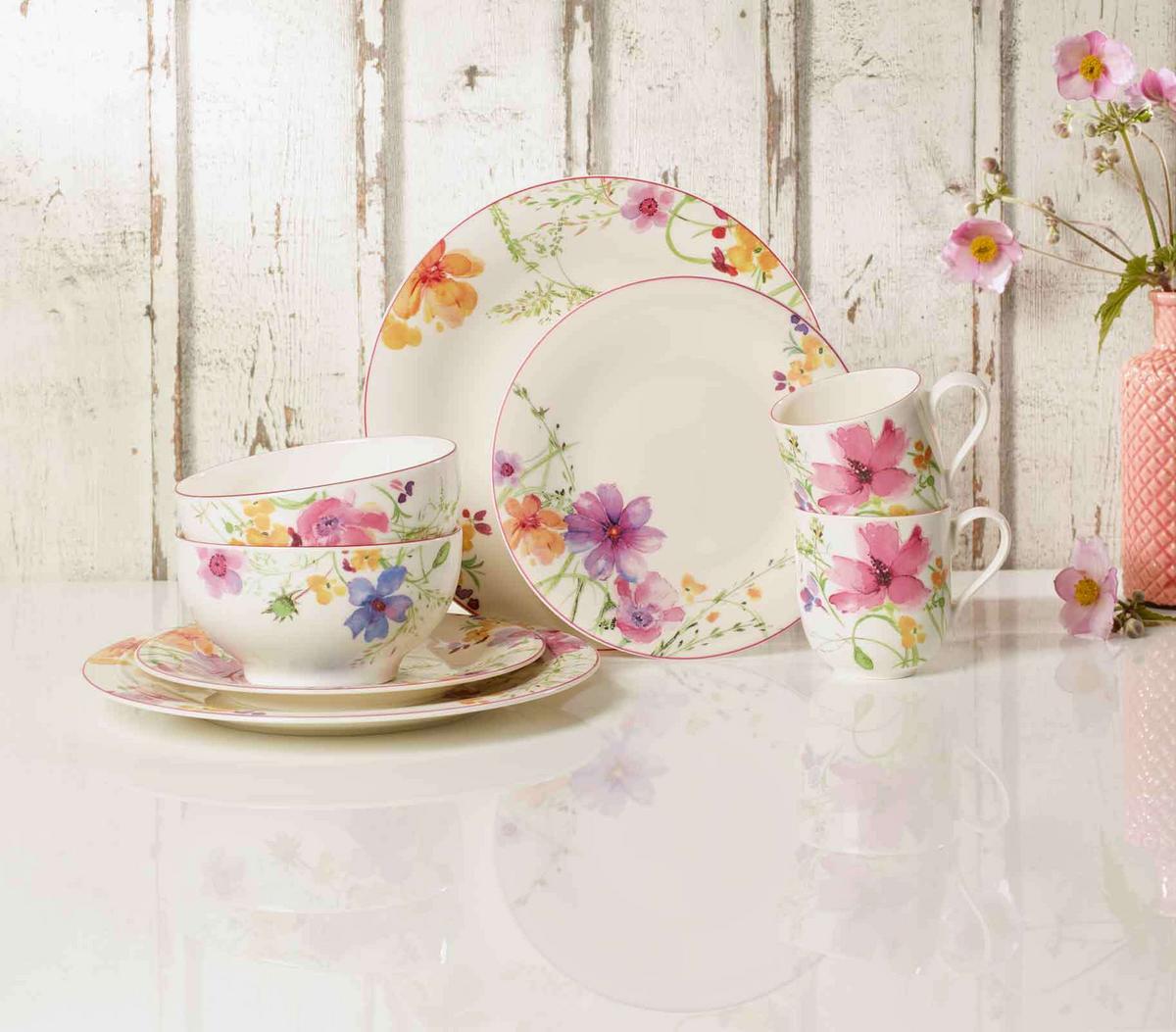 STARTER-SET Mariefleur Basic bunt 10-tlg. - Multicolor, Keramik (28/32/38cm) - Villeroy & Boch