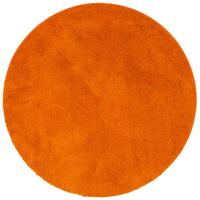 HOCHFLOR SHAGGY TEPPICH PALACE RUND - Orange, Textil (100/100cm) - Snapstyle