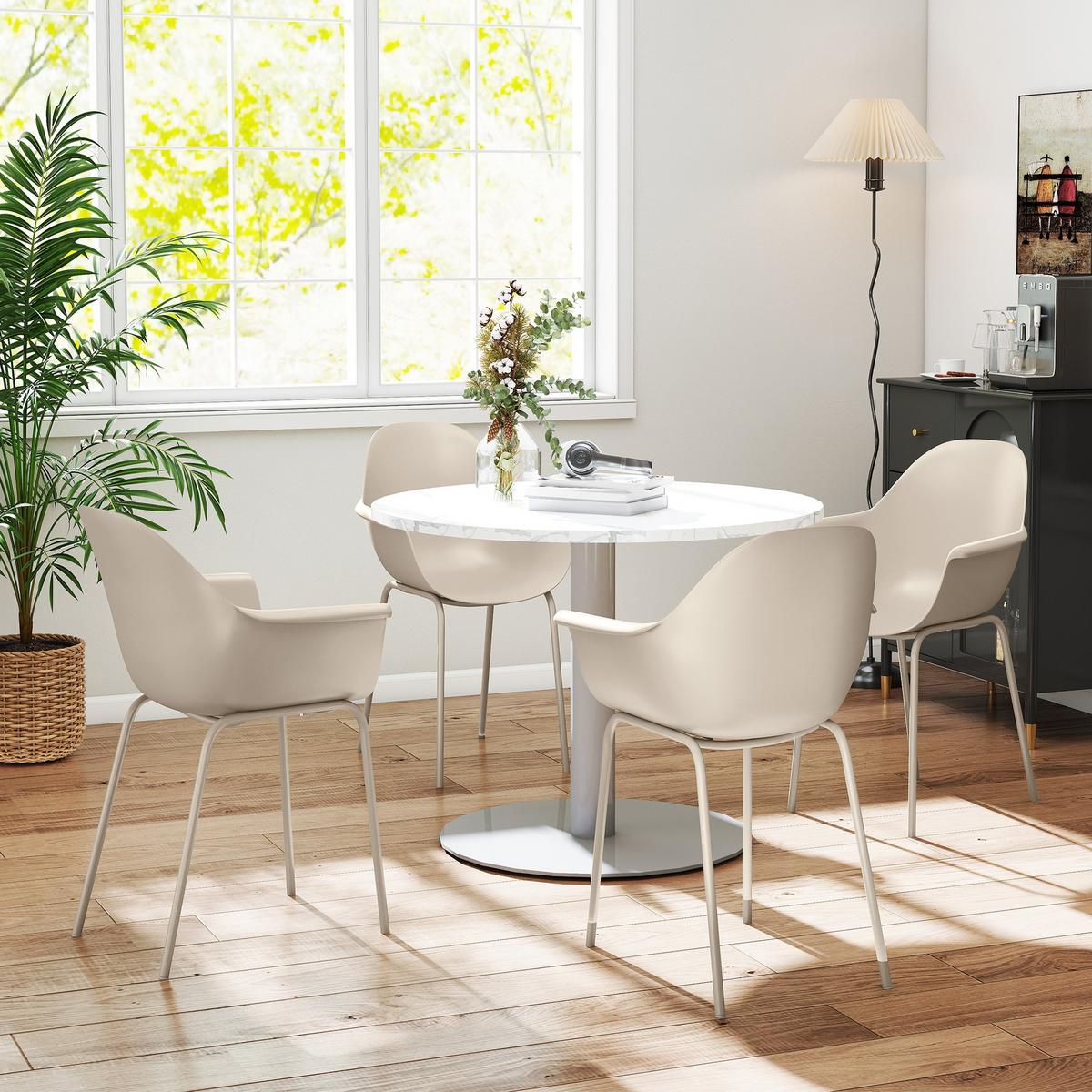 GARTENSTUHL, Stahl, Kunststoff, Grau - Grau, Metall (55/84/59cm) - Outsunny