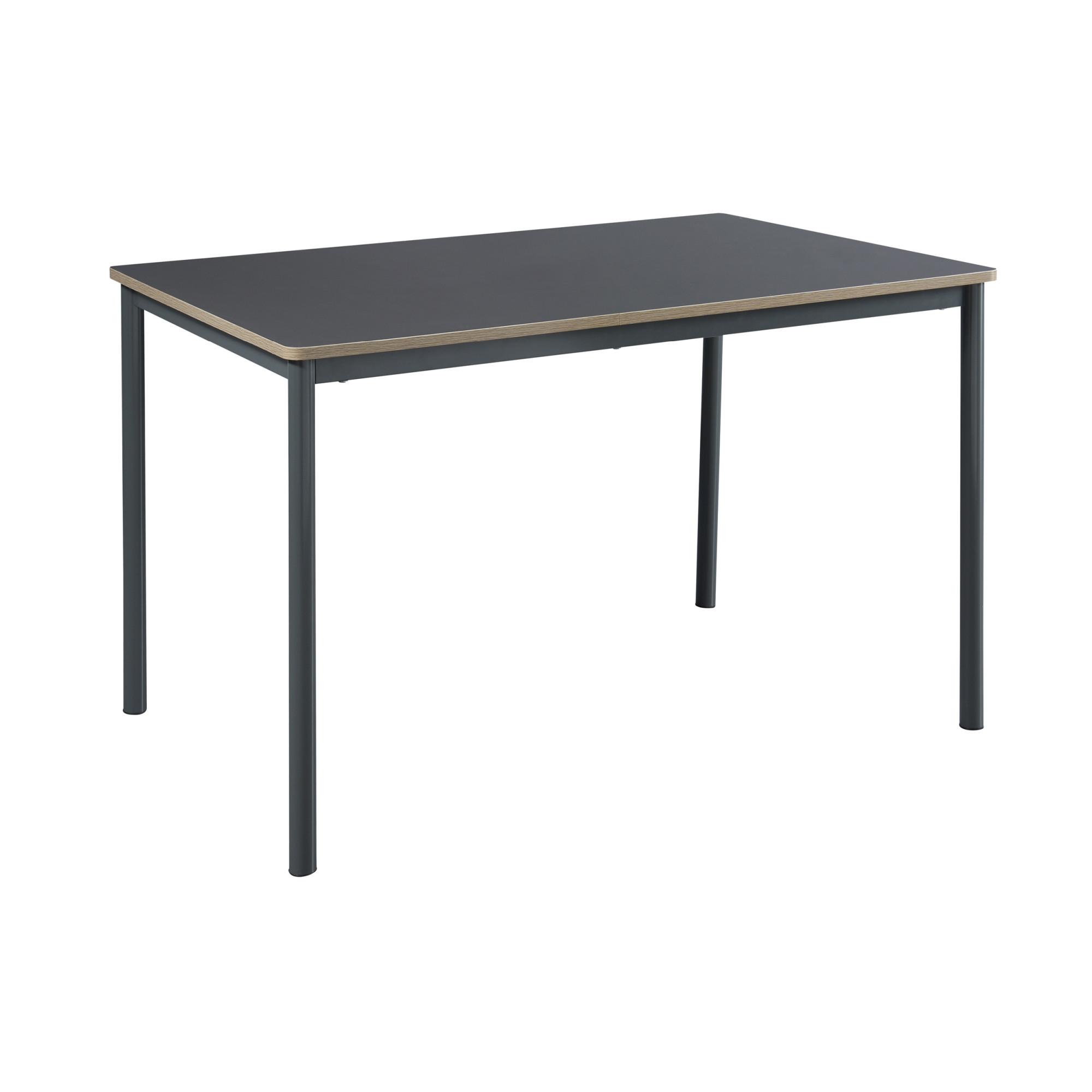 ESSTISCH Lindesberg - Schwarz/Grau, Holzwerkstoff/Metall (70/120/75cm) - [en.casa]