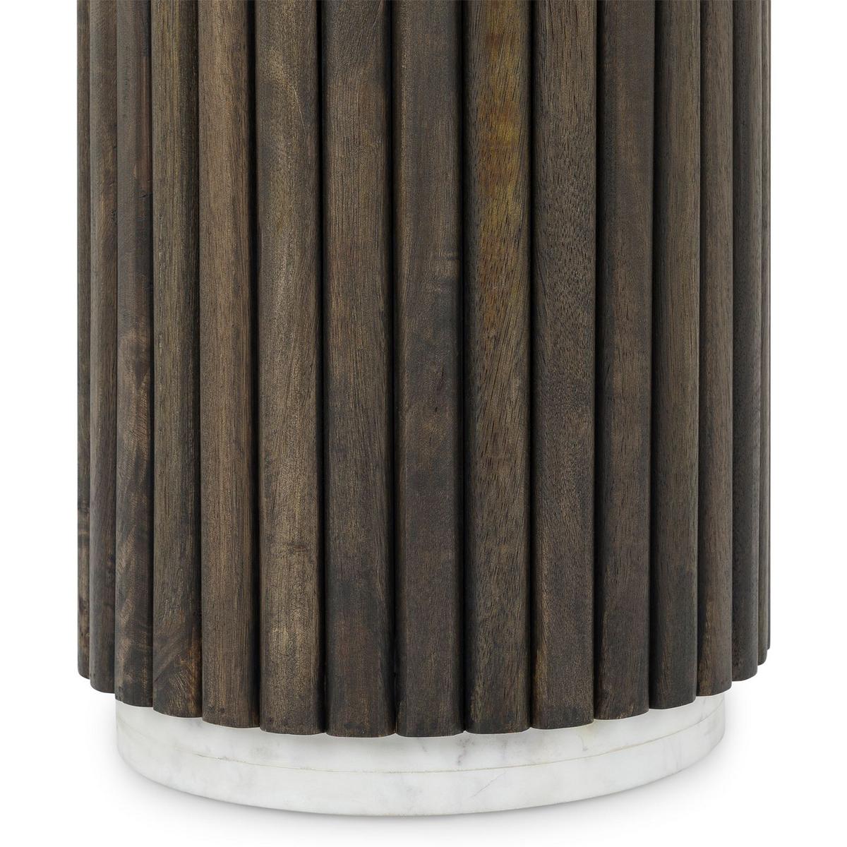 COUCHTISCH SARDA braun/weiß - Braun/Weiß, Holz/Naturmaterialen (46/46/53cm) - IDIMEX