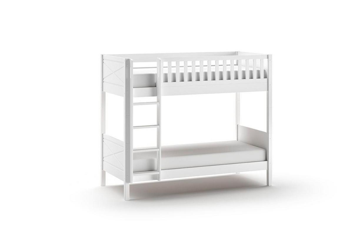 ETAGENBETT Karyl 208x175x105 aus Massivholz in Weiß - Weiß, Holz (90/200cm) - 58aufmkessel