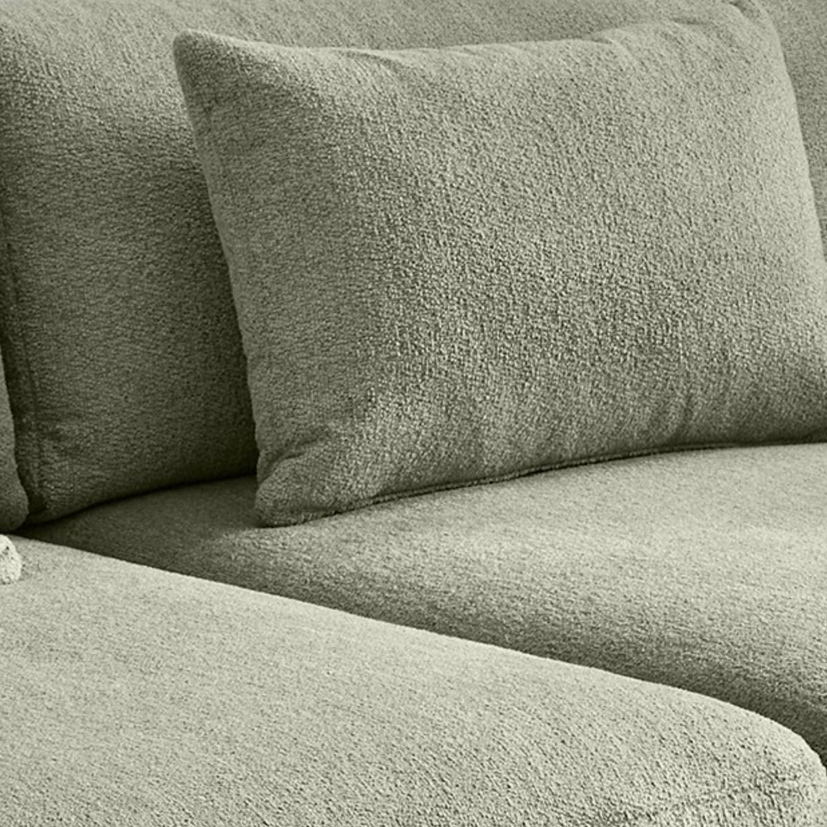 BIG-SOFA mit Federkern B290/T135/H90 cm extratief, Liegefläche 122x240 cm, Flachgewebe Hellgrün / 15247 - Schwarz/Hellgrün, Kunststoff/Textil (290/90/135cm) - luma-home