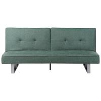 3-SITZER-SCHLAFSOFA grün Dublin - Silberfarben/Grün, Textil (190/38/88cm) - Beliani