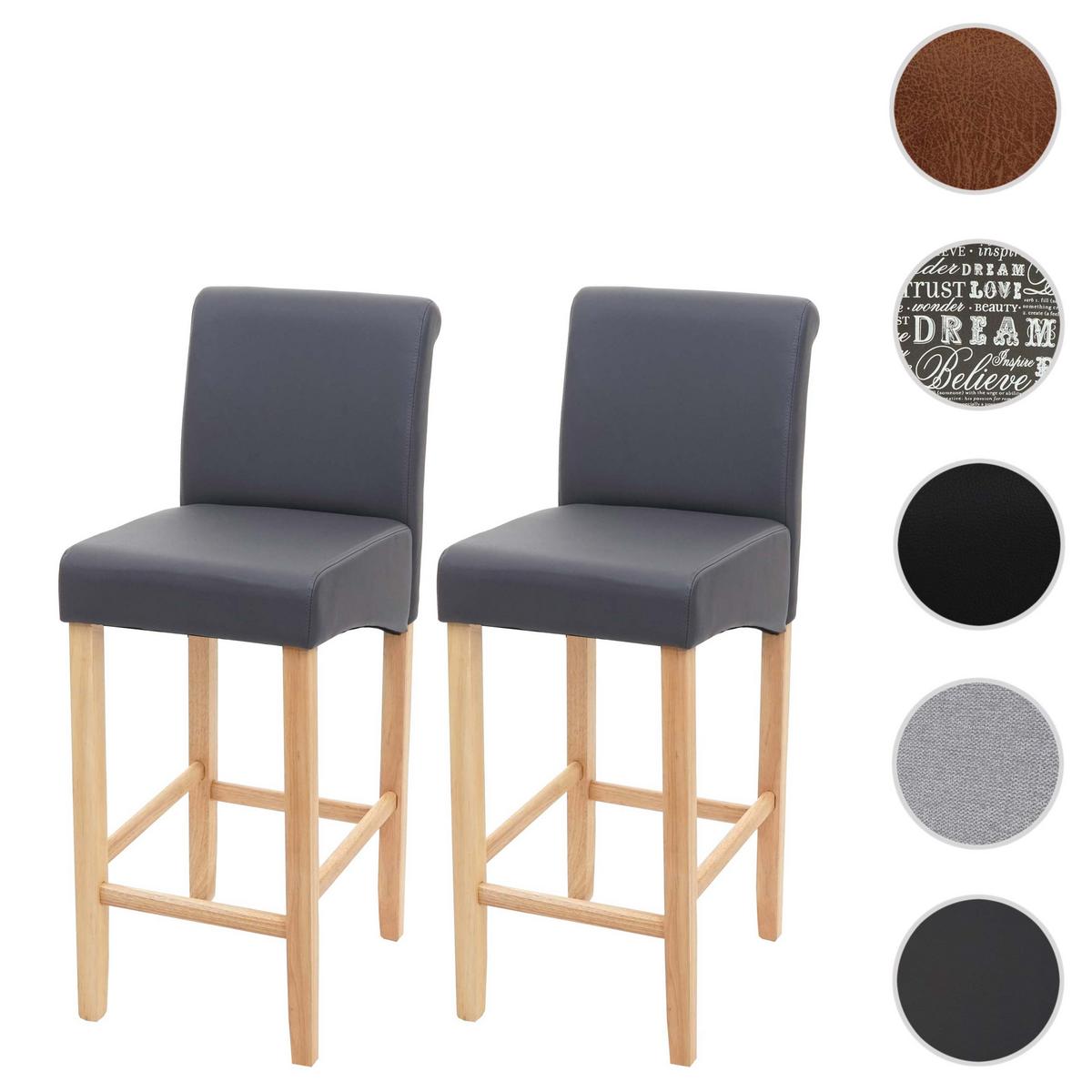 BARHOCKER Grau 2er-Set - Grau, Textil (39/105/53cm) - MCW