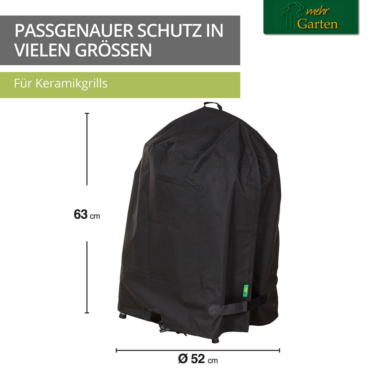 SCHUTZHÜLLE für Keramikgrill 2.0 Schwarz SHP-30095 - Schwarz, Kunststoff (52/63/52cm) - mehr Garten