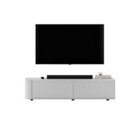 TV-LOWBOARD Aurora Weiß matt 140 cm mit niedrigen Füße - Weiß, Holzwerkstoff (140/31/35cm) - Meble Lindner