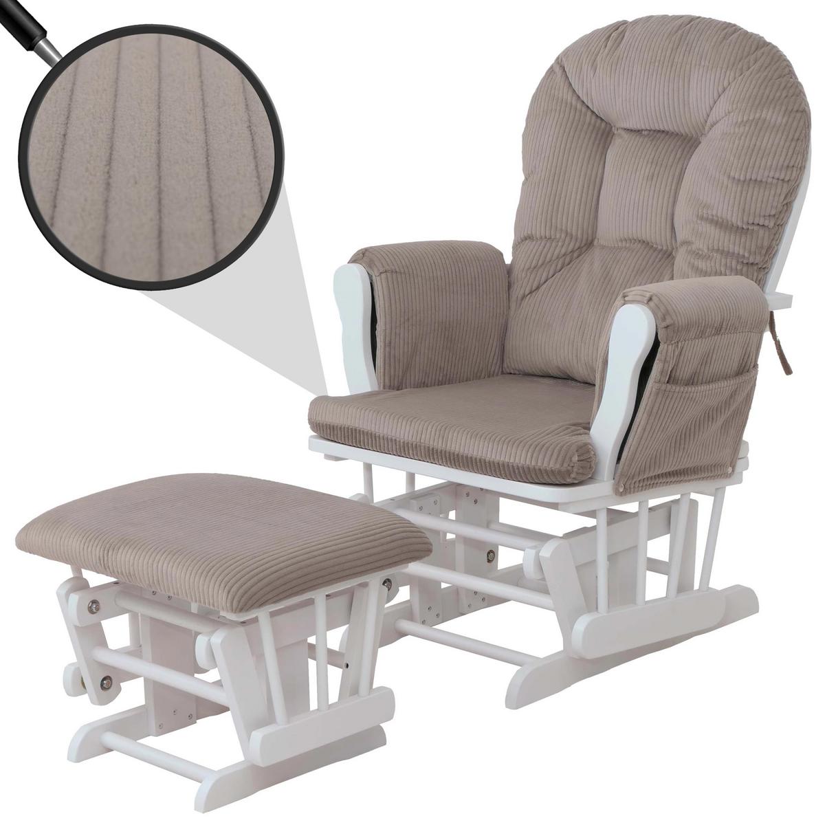 RELAXSESSEL Hellgrau, Weiß - Hellgrau/Weiß, Textil (74/103/71cm) - MCW