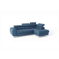 ECKSOFA Bastien Mit Schlaffunktion - Blau, Holzwerkstoff/Textil (260/170cm) - Fun Möbel