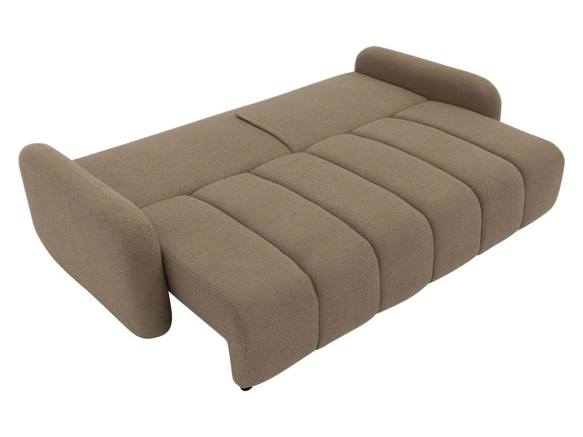 SCHLAFSOFA Carlos Boucle - Schwarz/Grau, Holz/Kunststoff (236/90/114cm) - MIRJAN24