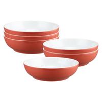 FOODBOWLS Liberty Pure Colors Flamingo Red ø 25 cm 6er Set - Rot, Keramik (25.4cm) - Seltmann Weiden