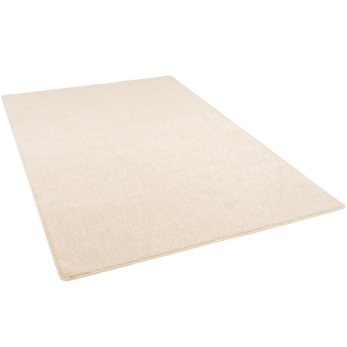 HOCHFLOR VELOURS TEPPICH MONA - Creme, Textil (140/200cm) - Snapstyle