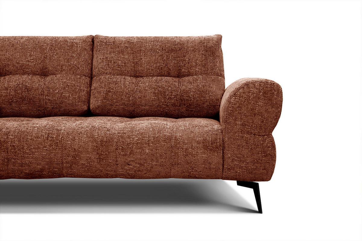 ECKSOFA SALVINI 5-Sitzer, dunkelorange - Dunkelorange/Schwarz, Holzwerkstoff/Textil (158/292cm) - Wozimo