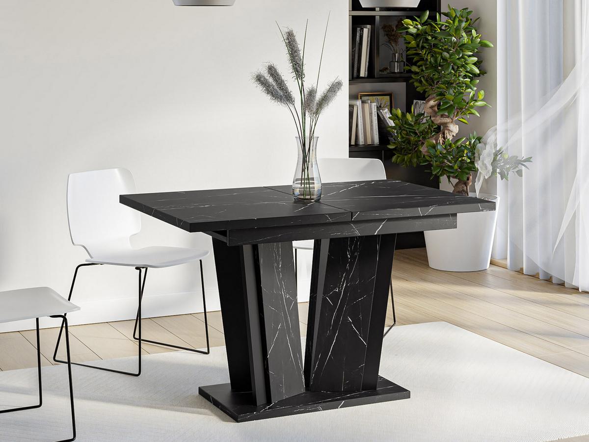 ESSTISCH ausziehbar Doha II - Schwarz, Holzwerkstoff (80/120/75cm) - MIRJAN24