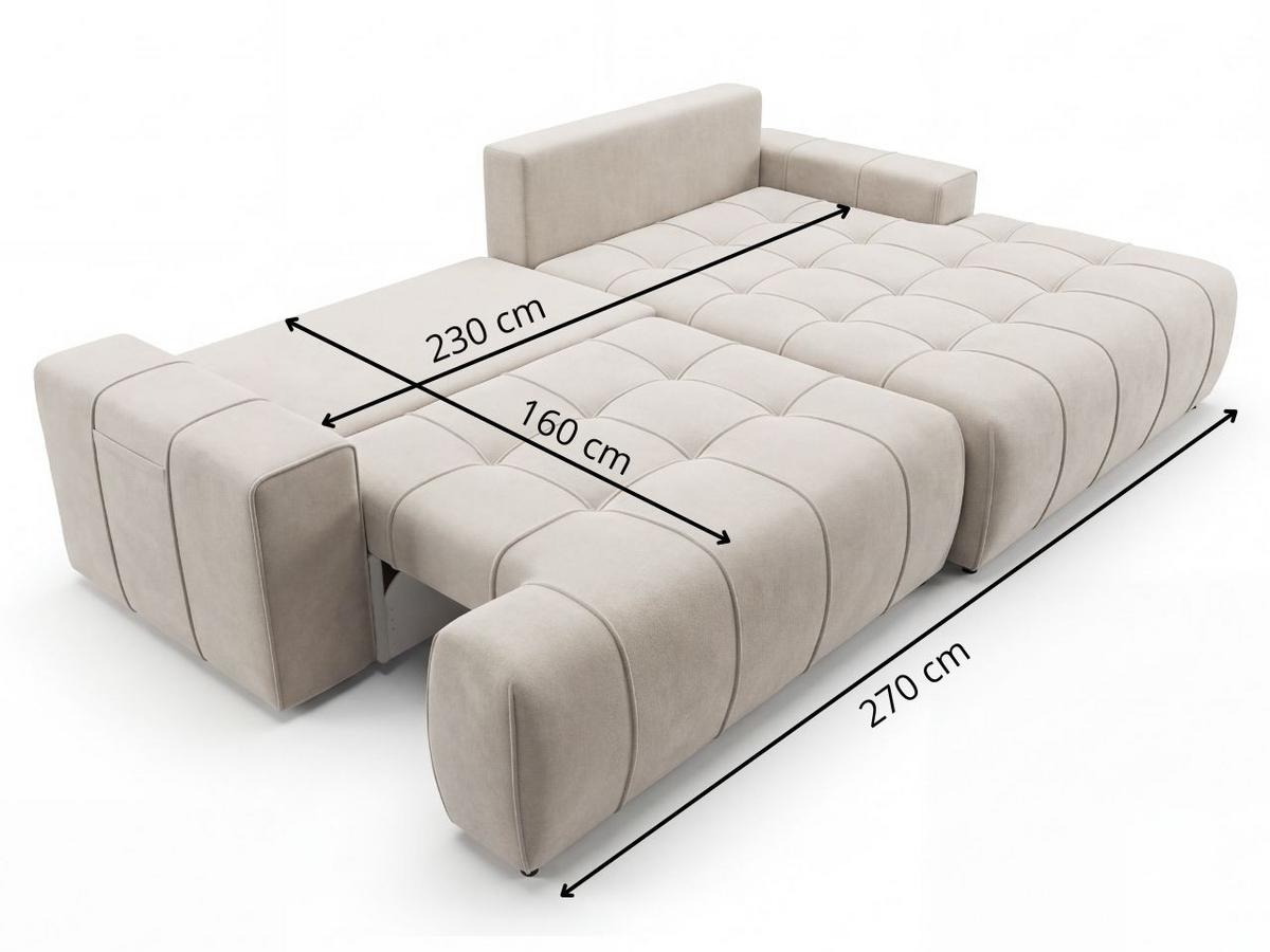 ECKSOFA Tulio Grau Links - Grau, Holz/Textil (270/165cm) - Graingold
