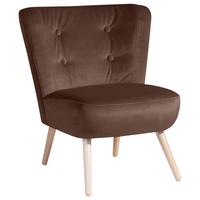 SESSEL Kassi Bezug Samtvelours Buche natur / braun - Braun, Kunststoff (69/80/68cm) - 58aufmkessel