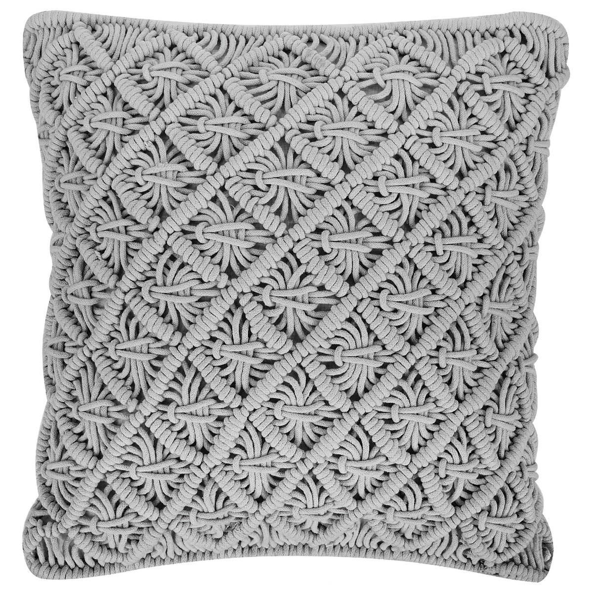 DEKOKISSEN 2er-Set Grau 40/45 cm Kizkalesi - Grau, Naturmaterialien (45/40cm) - Beliani