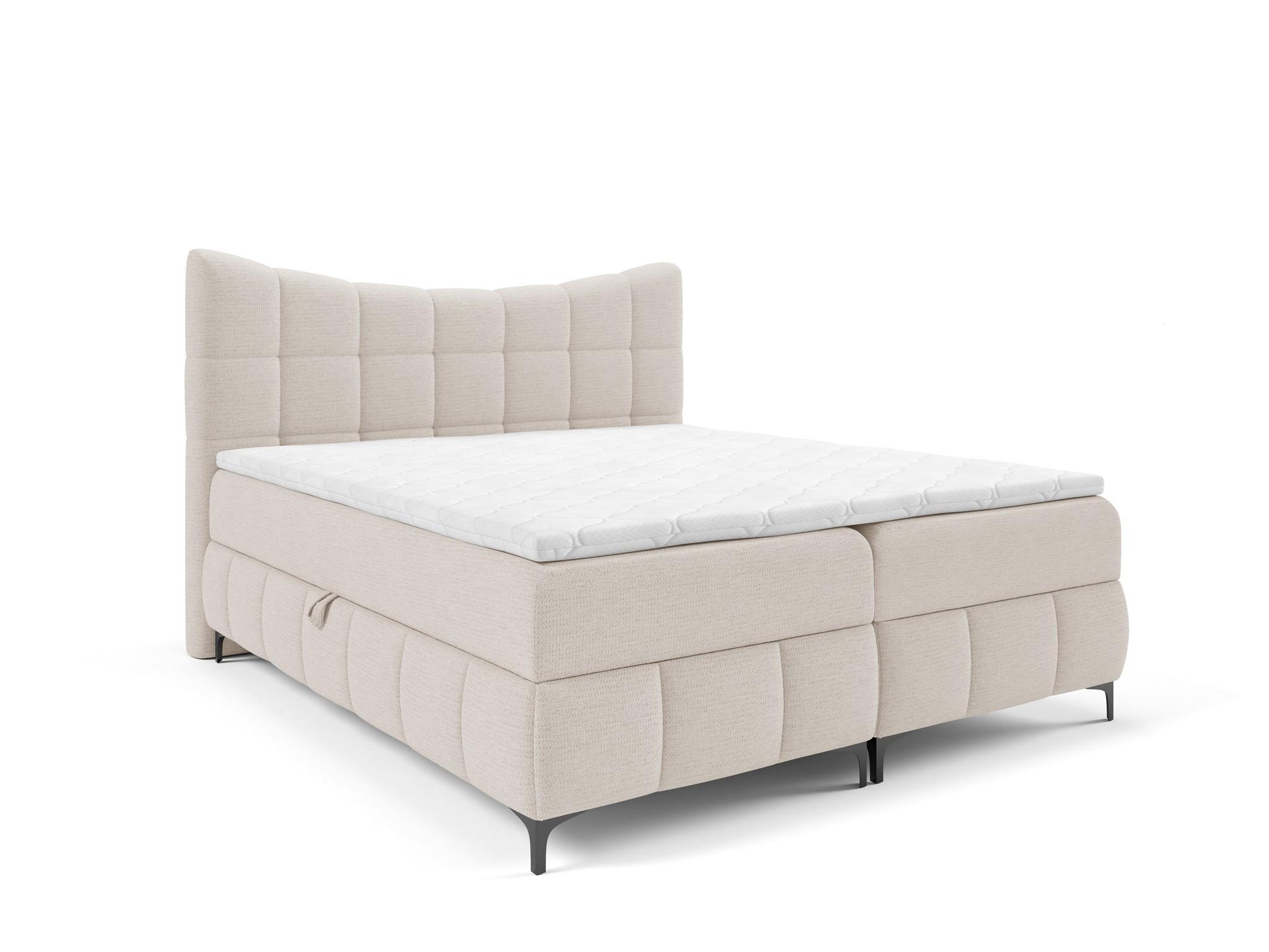 BOXBETT Charles In Aragon - Weiß, Holzwerkstoff/Textil (200/200cm) - Fun Möbel
