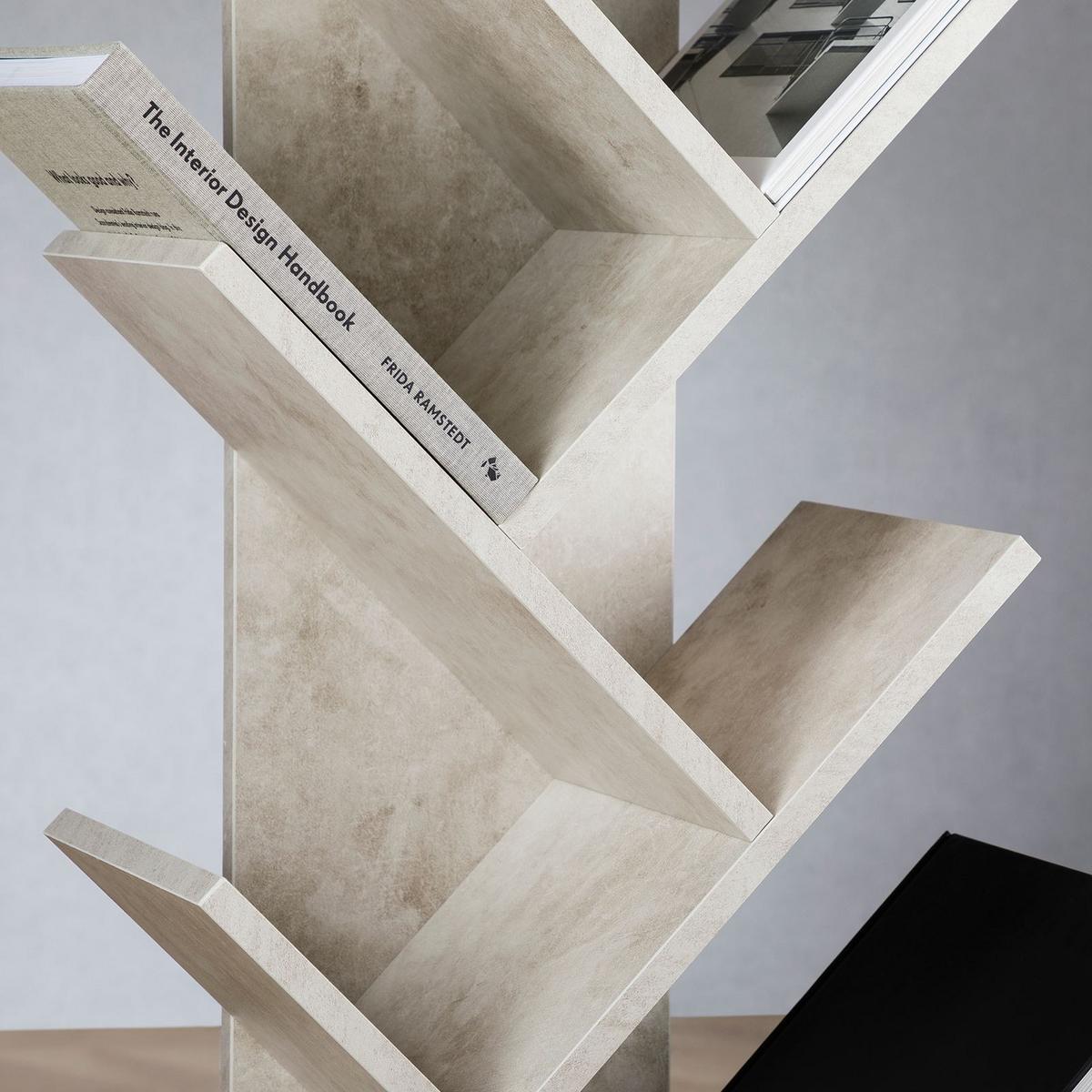 BÜCHERREGAL JULES Betonoptik - Grau, Holzwerkstoff (48/116/23cm) - IDIMEX