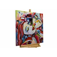 ÖLGEMÄLDE 80/80 cm - Multicolor, Holz/Textil (80/80cm) - KUNSTLOFT