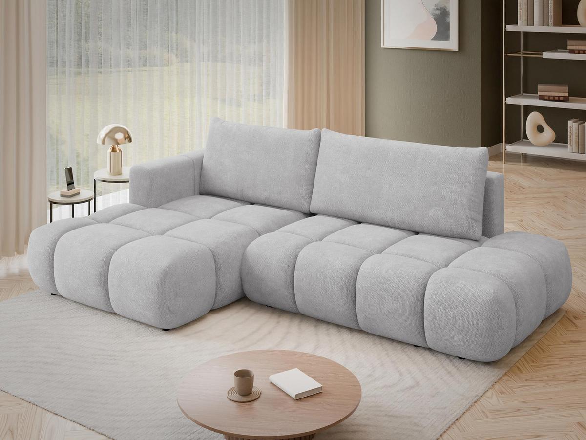 ECKSOFA Soffi, Seite: Links - Hellgrau/Schwarz, Holz/Kunststoff (283/166cm) - MIRJAN24