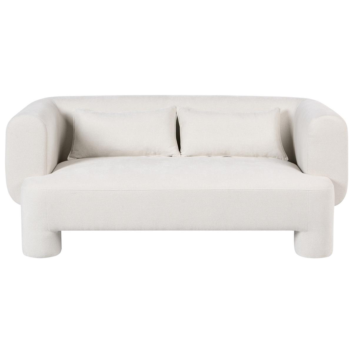 SOFA-SET 6-Sitzer Stoff Weiß Hogbo - Weiß, Textil (180/73/93cm) - Beliani