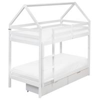 HOCHBETT 90/200 cm Weiß Ternas - Weiß, Holz (90/200cm) - Beliani