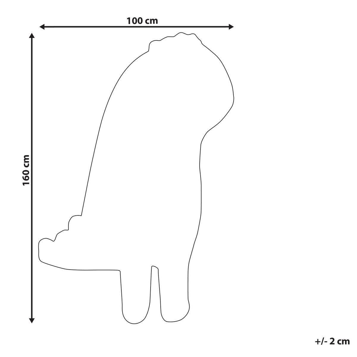 KINDERTEPPICH Dino 160/100 cm - Grau, Naturmaterialien (100/160cm) - Beliani