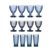 WEIN- & LONGDRINKGLÄSER Boston Coloured blau 12er Set - Blau, Glas - Villeroy & Boch