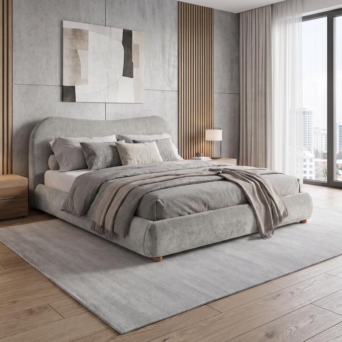 POLSTERBETT Sonho, Doppelbett 160x200 cm mit Taschenfedernmatratze 26 cm, Chenille-Stoff, Beige - Beige, Textil (160/200cm) - Beautysofa
