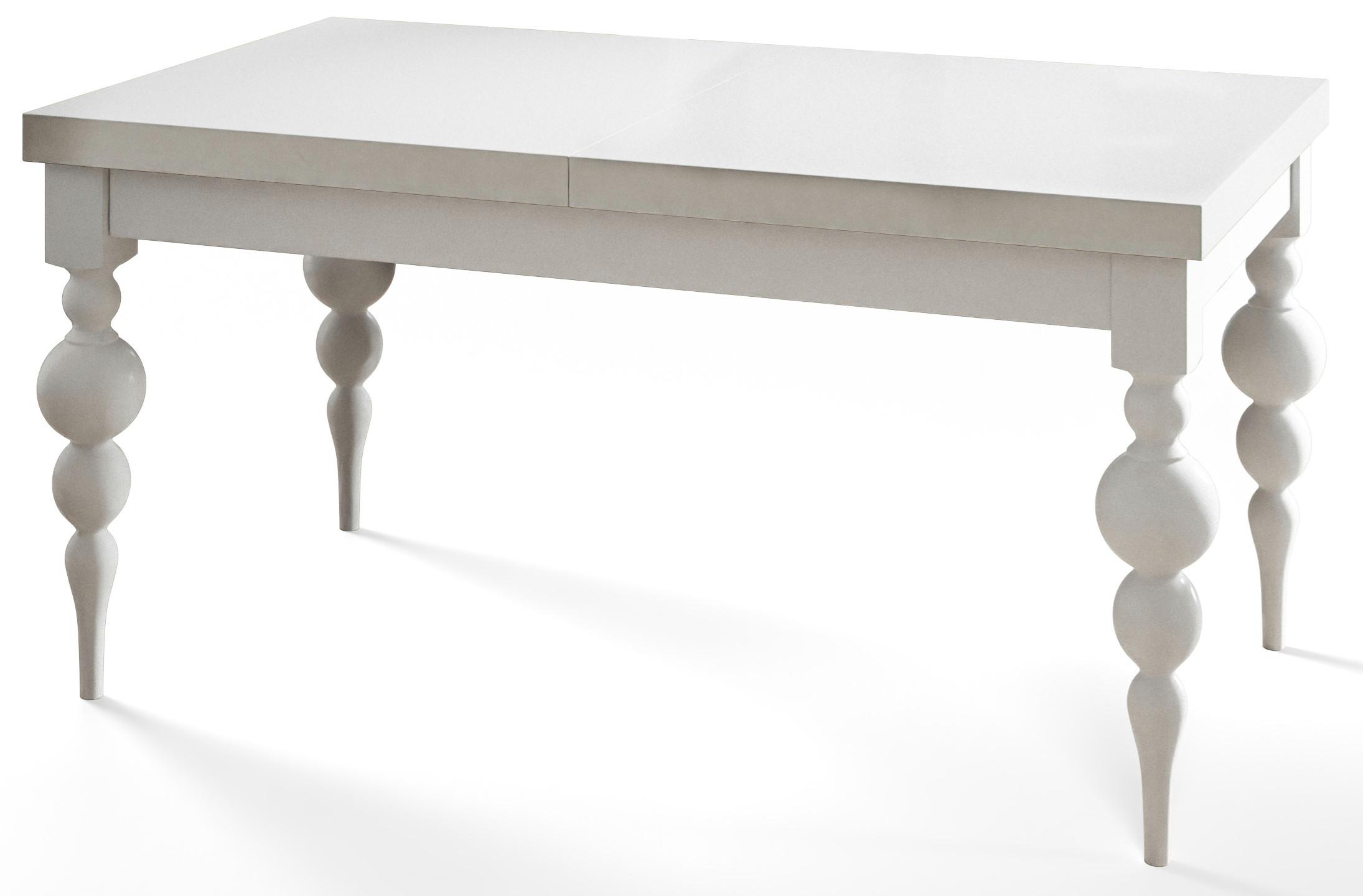 RECHTECKIGER Esszimmertisch LENA, ausziehbarer Tisch, Größe: 170-250X90X78,5 cm, Wohnzimmertisch Farbe: Weiß, mit Tischbeinen in Farbe Weiß - Weiß, Holzwerkstoff (170/90/79cm) - Alpi-Möbel