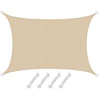 SONNENSEGEL Luftdurchlässig 500/300 cm Beige - Beige, Kunststoff (300/500cm) - Amanka
