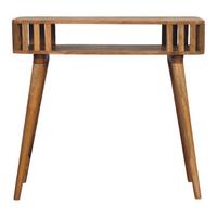 KONSOLENTISCH mit Eichenoptik-Finish, 1 offene Ablage, hellbraun. - Hellbraun/Braun, Holz (35/85/80cm) - Artisan Furniture