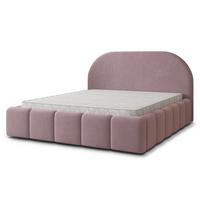 POLSTERBETT FLUSSO 120x200 cm mit Bettkästen - Rosa - Rosa, Holz (120/200cm) - MASSENO