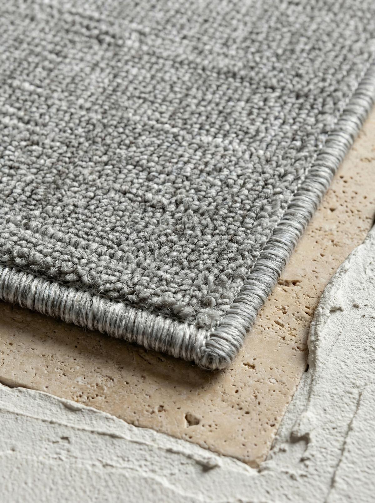KURZFLORTEPPICH AMMER, einfarbig, Hellgrau, 240 x 340 cm - Grau, Textil (340/240cm) - KADIMA DESIGN