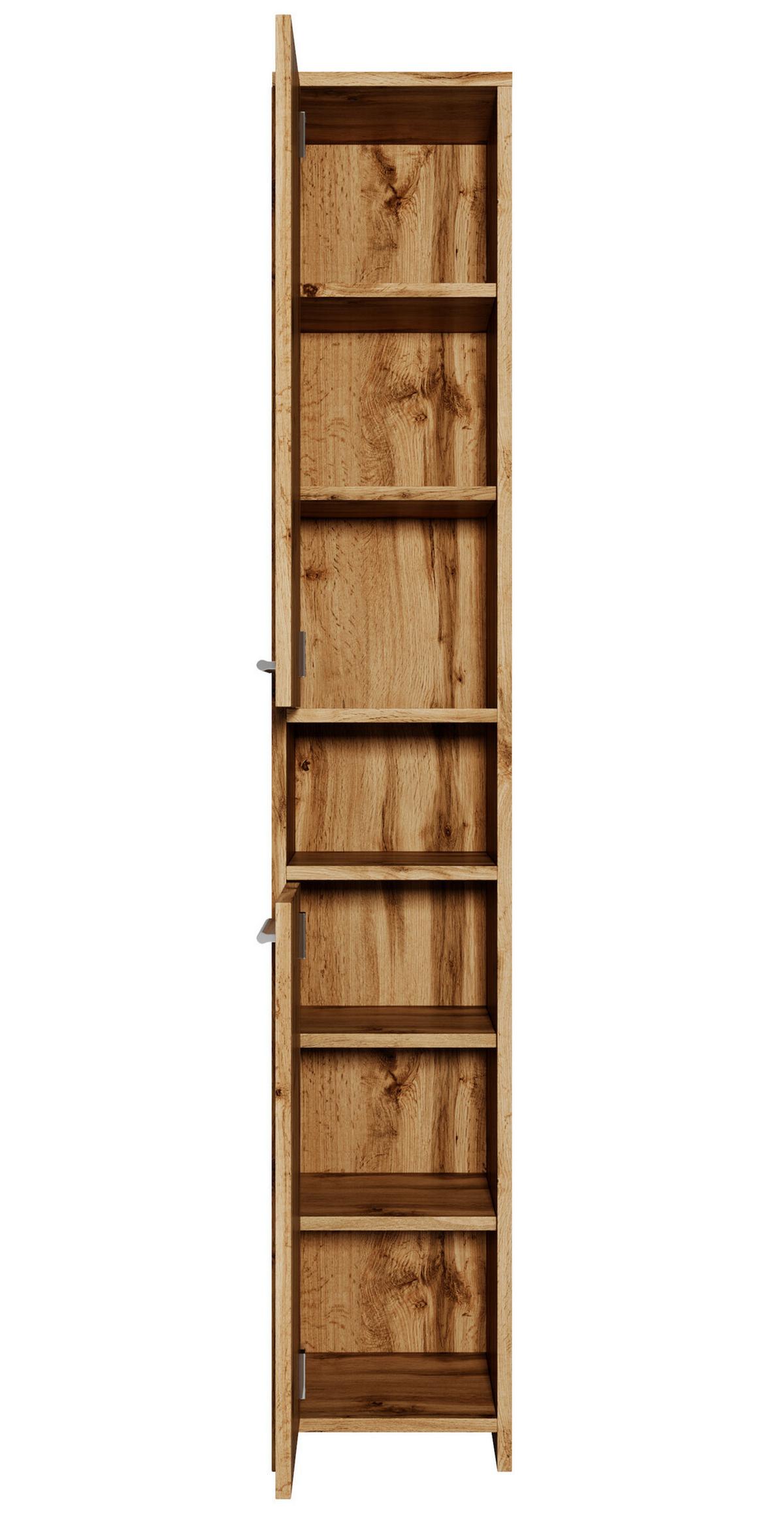 BADEZIMMERSCHRANK Nemo mit 2 Türen Eiche - 32 x 29 x 190 cm - Eichefarben, Holz (32/190/29cm) - Badplaats