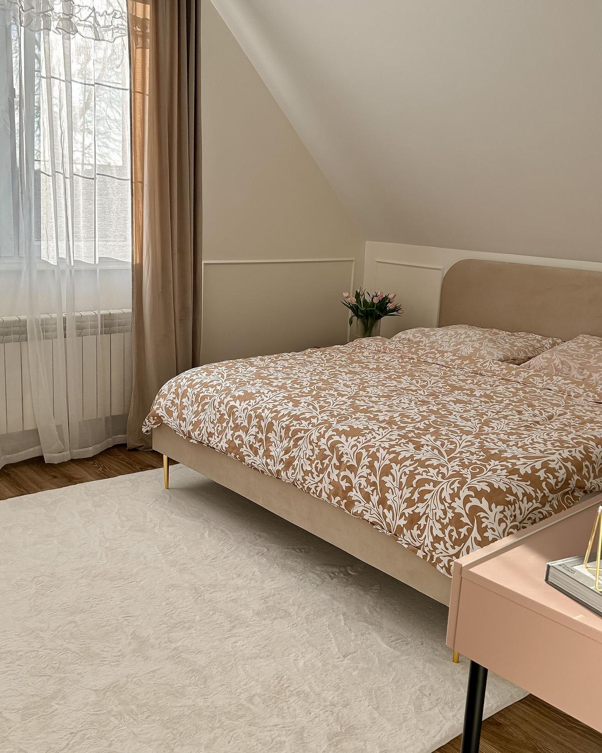 POLSTERBETT 180/200cm Helles Beige Flayat - Beige/Goldfarben, Textil (180/200cm) - Beliani